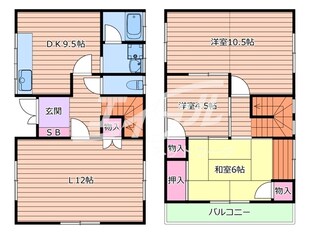 坊島4丁目貸家　西角の物件間取画像